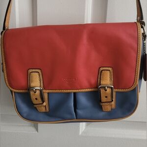 Coach color block crossbody bag